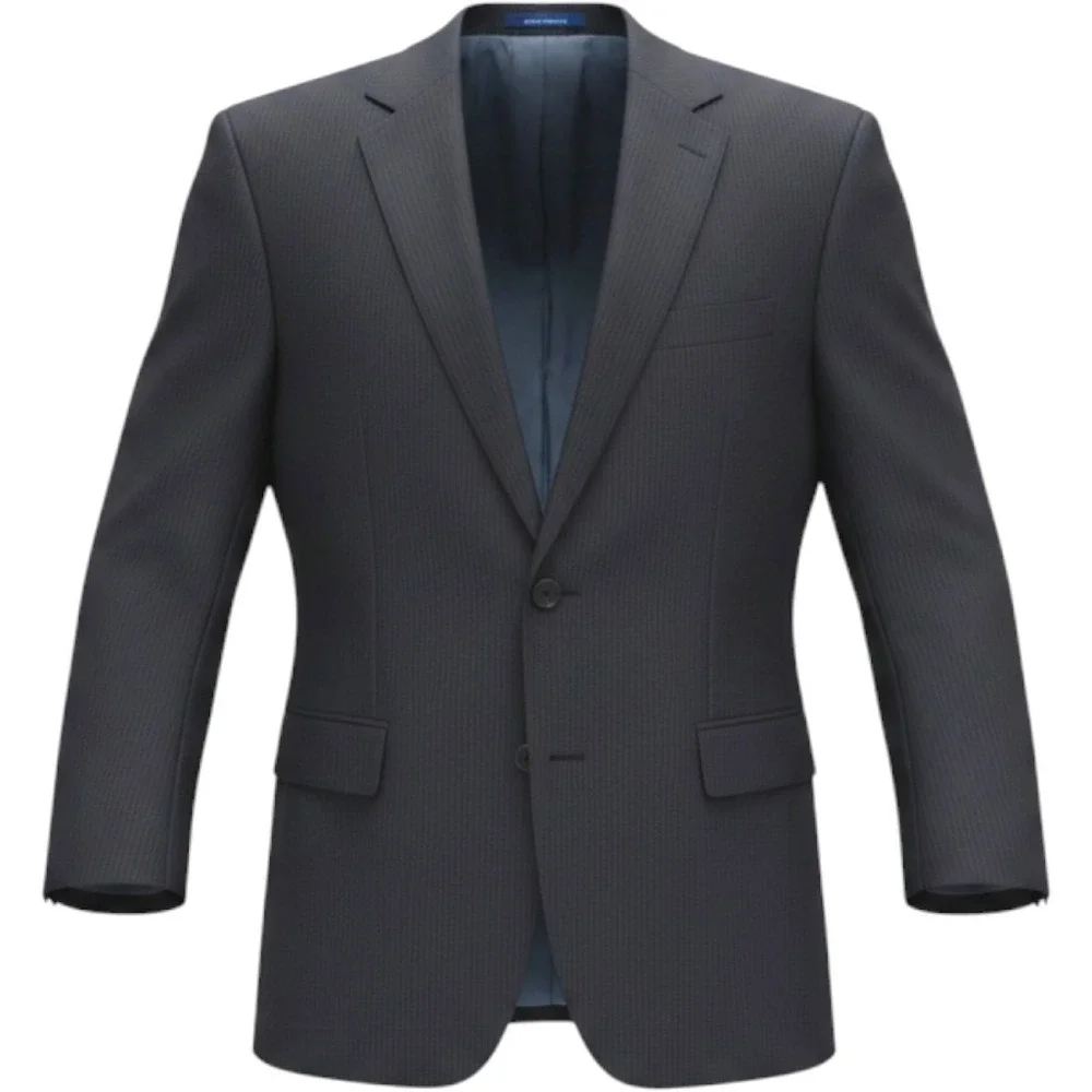 Boss Hugo Boss Men's Blue Plaid Wool Blazer Classic Workwear Jacket 42R Corpcore